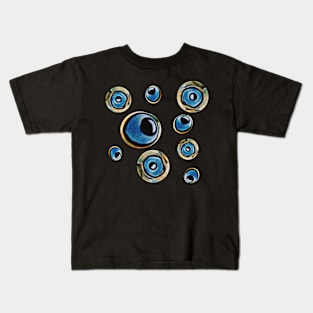 Blue and yellow spheres Kids T-Shirt